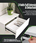 Super Smooth Full Extension Drawer Slides Pair Solid Side Mount Ball Bearing Glides Built Tough Cabinet Rails Dresser Hardware 12 Inch 100 Lb Capacity Black on white dresser with open drawer and plant.