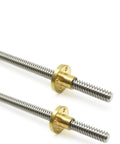Two Pack 150Mm TR8x8 Lead Screws With T8 Brass Nuts For Z Axis 3D Printers DLP SLA And CNC Machines Acme Thread 2Mm Pitch 1 Start 2Mm Lead