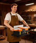Heavy Duty Six Inch Spiral Benchtop Jointer Boasts A Beefy Two Horsepower Motor shown in workshop with a smiling user.