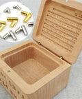 Concealed Furniture Hinges Set 50 Pcs Gold And Silver Mini Cylindrical Hinges With Screws for jewelry boxes on display