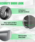 Pro Grade Commercial Reach In Freezer with security door features, adjustable shelves, and 4 casters for mobility.