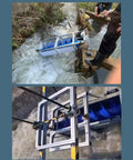Archimedes Spiral Hydraulic Generator 1500W Portable Water Turbine With Magnetic Levitation Core in rapid water setup