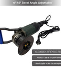 Professional Grade Smooth Operator Electric Handheld Curved Beveling Machine With Zero To Forty Five Degree Adjustable Chamfer Tool and Killer Precision Blades for quick welding prep.