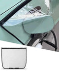 Tough As Nails Magnetic EV Charger Port Cover With Crisp Clear View Window attached to an electric vehicle.