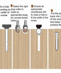 Real Deal Woodworking Plug Cutters Kit With Hex Shank Drill Bits And Countersink Bites For Hardwood Builds sharp Hss steel usage guide for drilling and countersinking.