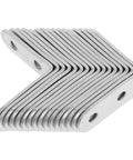 16pcs L Bracket Corner Brace 90 Degree Right Angle Brackets For Cabinets And Tables Cold Rolled Steel With Screws Silver