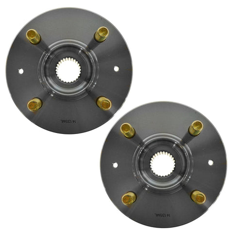 Beef Up Your Ride With This Front Wheel Hub Assembly Set Of 2 For 2001-2005 Honda Civic DX EX GX HX LX Hybrid And 2009-2012 Honda Fit 2013 Fit Base Sport, Driver And Passenger Sides, OE Replacement, Direct Fit, 2 Piece Hub Set, top view
