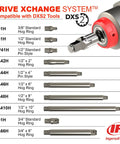 Drive Xchange System compatible adapter set for 2236QTiMAX One Half Inch Drive Air Impact Wrench For Heavy Duty Automotive And Industrial Jobs Up To 1500 Ft-Lbs Breakaway Torque Built Tough For Real World On The Job Assembly Disassembly And Suspension Work