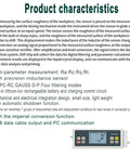 Straight Up Precision Digital Surface Roughness Tester With Inch And Metric Switch Multi Parameter Ra Rz Rq Rt Usb Data Sync And Memory Storage For Plug And Play Gauging display with features and specifications