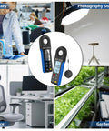 Bluetooth Light Meter With App For Indoor Plants Photography And Aquarium Lighting AIOMEST Digital Lumen Tester 0.1 To 400000 Lux FC Range 270 Degree Rotating Sensor Real Time Monitoring And Data Logging for factory, studio, office, gardening