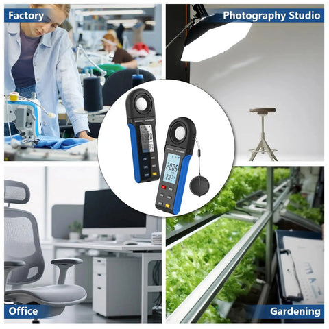 Bluetooth Light Meter With App For Indoor Plants Photography And Aquarium Lighting AIOMEST Digital Lumen Tester 0.1 To 400000 Lux FC Range 270 Degree Rotating Sensor Real Time Monitoring And Data Logging for factory, studio, office, gardening