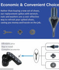 Image showing components of the 32-Piece Epoxy Spiked Shoes Replacement Spikes Kit With Nuts And Washers For Epoxy Flooring And Resinous Coatings