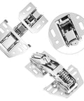 Heavy Duty Soft Close Cabinet Hinges 90 Degree Opening Angle Self Closing Lid Stay 2 Pack Corrosion Resistant Cold Rolled Steel hardware close-up view
