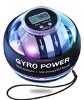 Curaball Hand Exerciser With Gyroscopic Resistance Counter And LED Display Auto Start Wrist Trainer For Arms Fingers And Forearms Torque Ball Grip Strength Tool For Home Or Gym, blue plastic shell