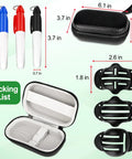 Golf Ball Line Marker Kit With 3 Stencils And 3 Color Markers In Red Blue And Black Alignment Tool For Golf Balls Compact Case