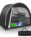 Heavy Duty Outdoor Bike Storage Tent Shed Waterproof Shelter 6.56x4.92x5.58ft Portable Bicycle Shelter with bikes and tools