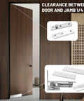 Double Action Spring Hinges Ptazucv for Wooden Doors Self Closing Pivot Hinge with cover plates shown installed on a door