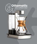 Ottomatic Auto Pour Over Coffee Maker Set With 40 Ounce Capacity, 6 Cup Glass Coffeemaker, Specialty Drip Brewer shown in side view