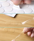 Clear 20mm Round Sticky Dots 560 Count Double Sided Adhesive Dots Reusable Water Resistant No Residue Transparent Craft And Office Fasteners For Photos Posters And Boards Great For Quick Easy Mounts And Sticky Like A Boss. peels from sheet on wood
