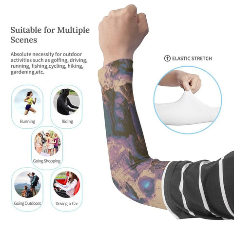 All Day Cooling Arm Sleeves With Heavy Duty UV Protection And Super Breathable Stretch Mesh for driving, gardening, and outdoor activities.