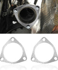 HEVLE 2-pack graphite exhaust gasket, 3.5-inch triangular flange with three bolt holes