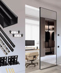 Slick Concealed Sliding Barn Door Hardware Kit Offering A Straight Up Invisible Ghost Track For Hidden Closet Doors with rollers.