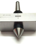 Taper turning attachment, front view: metal; 3MT shank; side screw clamps for offset tailstock.