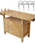 Straight Up Heavy Duty 12 Inch Bar Clamps Pack Of 4 With Dead Locking Grip and Drop Forged Steel Build For Tough Garage Workbenches on workbench.