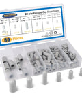 Grab This Awesome 80-Piece Rubber Vacuum Cap Assortment Kit With Dropper Sizes From 5/32 To 3/8 Inch Perfect For Carburetors And Manifolds Made Of Heavy Duty Nitrile That Gets The Job Done Without Skipping A Beat. 80-piece gray nitrile rubber vacuum cap assortment kit in plastic organizer