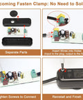 Incoming fasten clamp for Snag This Hella Useful 2 Pack Black Cord Lamp Dimmer Switch shows installation steps and connectors.