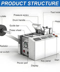 Product structure of Top Quality Automatic Heat Shrink Tube Cutter With Micro Computer Control and Zero Point One Mm Accuracy.