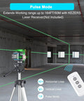 4x360 Degree Laser Level With Screen Readout, Green Laser Line, Self Leveling, Pulse Mode, Remote Control in construction site