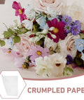 Bouquet wrapped with 50 Sheets White Solid Color Folding Tissue Paper for Flower Wrapping and Florist Packaging, DIY Crafting, Bouquet Wrap Supplies