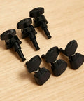 Upgrade Your Folk Or Electric Guitar With Smooth Stainless Steel Guitar Tuners Featuring Sealed Precision Machine Heads For Flawless Practice And Pro Performance Repairs That Hit The Notes Right - Black 6 Pack Tuner Heads