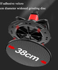 Heavy Duty 1880W Handheld Drywall Sander With Six Speed Controls For No Sweat Wall Sanding showing 38cm self-adhesive velcro grinding disc.