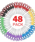 Heavy Duty Multipurpose 8 Inch Scissors Bulk 48 Pack Stainless Steel Shears For Home Office Classroom Supplies Sewing Craft Paper Cutting Colorful Set, 48-pack