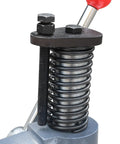 Close-up of Arbor Press 2-Ton Beefy Manual Press for Bearing Installation, Metal Forming, and Assembly, spring mechanism