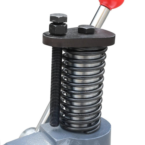 Close-up of Arbor Press 2-Ton Beefy Manual Press for Bearing Installation, Metal Forming, and Assembly, spring mechanism