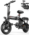 Powerful Folding Electric Bike With 800W To 1200W Peak Motor For Dope City Commutes 23 MPH Top Speed Dual Suspension 14 Inch Portable Ebike