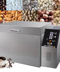 Electric Coffee Roaster Machine With Adjustable Temperature And Timer 1800W Stainless Steel Nonstick Bean Nut Roaster on display.