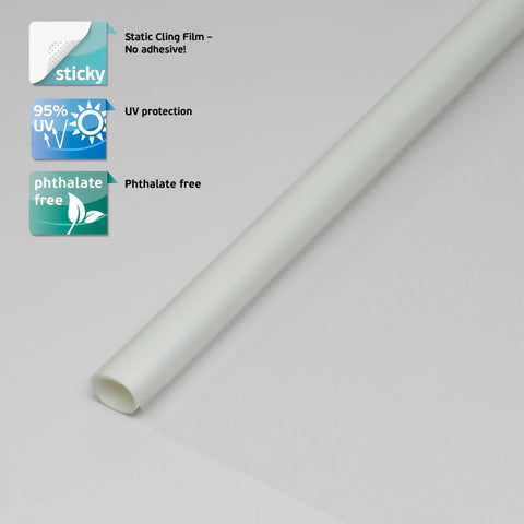 Milky Privacy Window Film With Reusable Static Cling No Fuss Removable And Repositionable For Glass Surfaces 26 By 59 Inch Roll