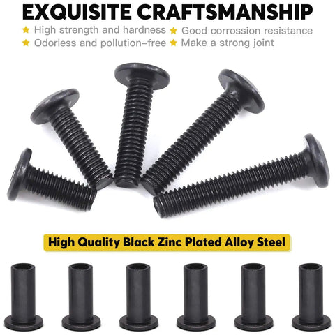 Built Different M6 Hex Socket Cap Bolt And Barrel Nut Assortment Kit Packs Five Dead Straight Lengths With Adjustable Wrench for strong joints.