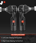 Pair Of Front Outer Tie Rod Ends For Volkswagen And Audi Vehicles, showing both left and right parts