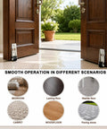 Eight Tough Little Casters With Slick Rolling Track Rollers For Sliding Doors And Furniture Fix Ups Includes Stainless Steel Bottom Wheels on a sliding door.