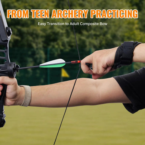 Third Gen Compound Bow Release With 360 Degree Rotatable Wrist Ambidextrous Archery Release in use during archery practice
