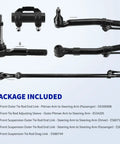 Beefed Up Front Tie Rod Ends Kit For Ford F250 F350 Super Duty 2005 2016 4WD 4x4 Outer Tie Rod End Link With Adjusting Sleeve Drag Link And Pitman Arm Suspension Kit 5 Pieces, black steel parts