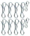 Bow Tie Lock Cotter Pins And Deck Clips Set In Seven Sixteenths Inch And Five Sixteenths Inch For Front And Deck Linkage, Includes 194209 And 194208 Pins, Beefy Hardware, Compatible With Husqvarna Craftsman Poulan silver steel set