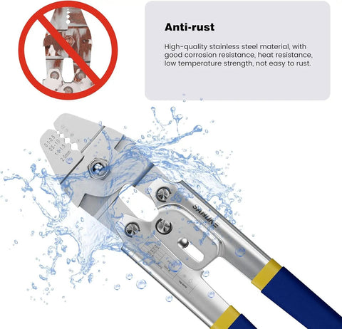 Heavy Duty Wire Rope Crimping Tool Kit With 2.0Mm Cap Crimper stainless steel anti-rust design and water splash effect