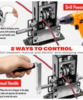 Heavy Duty Wire Stripping Machine For Copper Wire 0.06–1 Inch, drill powered and manual hand crank modes, dual control setup