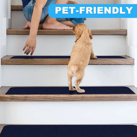 No Slip Carpet Stair Treads For Wooden Steps 8 By 30 Inches 15 Pack Self Adhesive Safety Rug Mats Slip Resistant